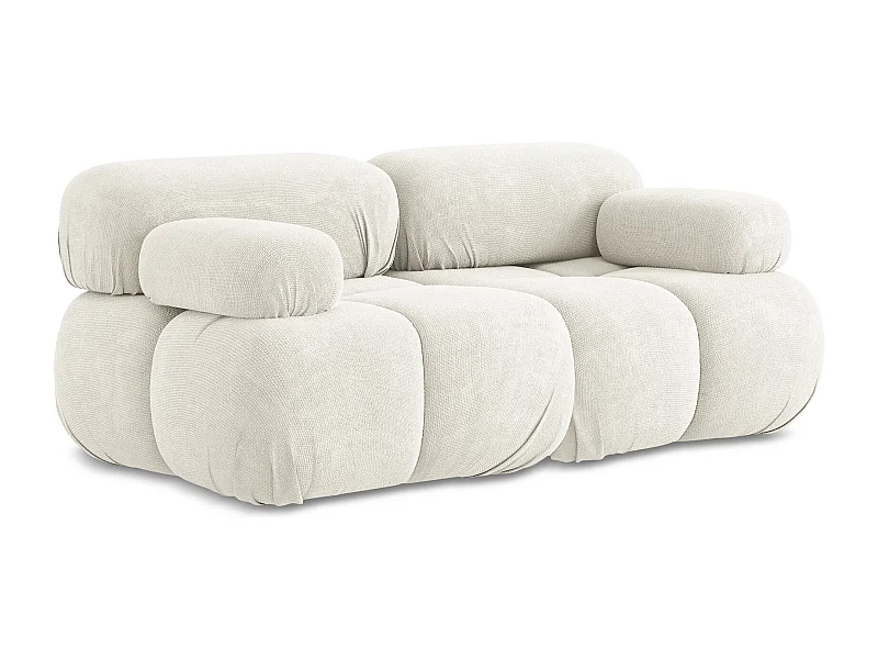 2-Sitzer Sofa - - Chenille - Weiß - LOKUA