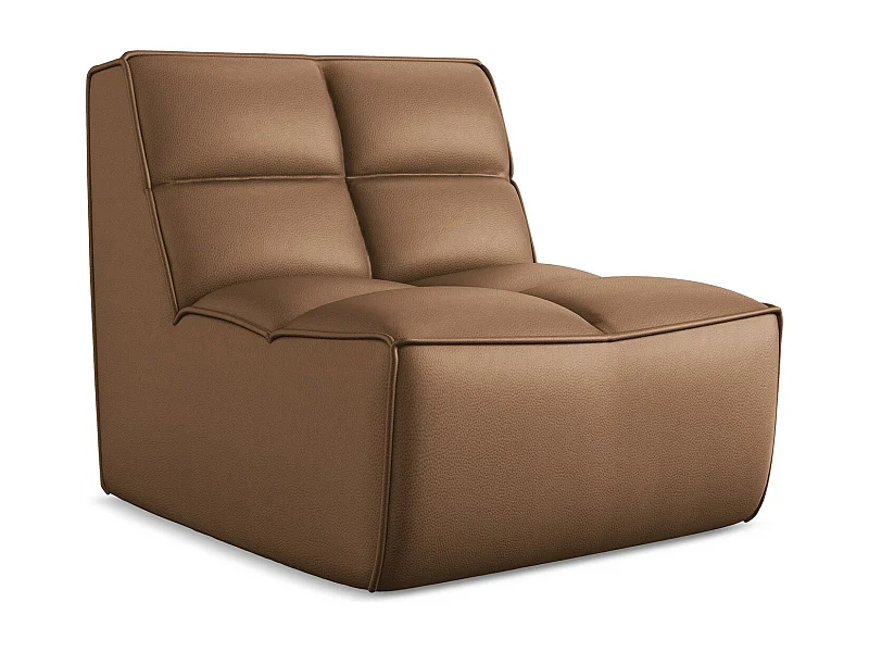 Fauteuil van chocolade kunstleer - KALAI