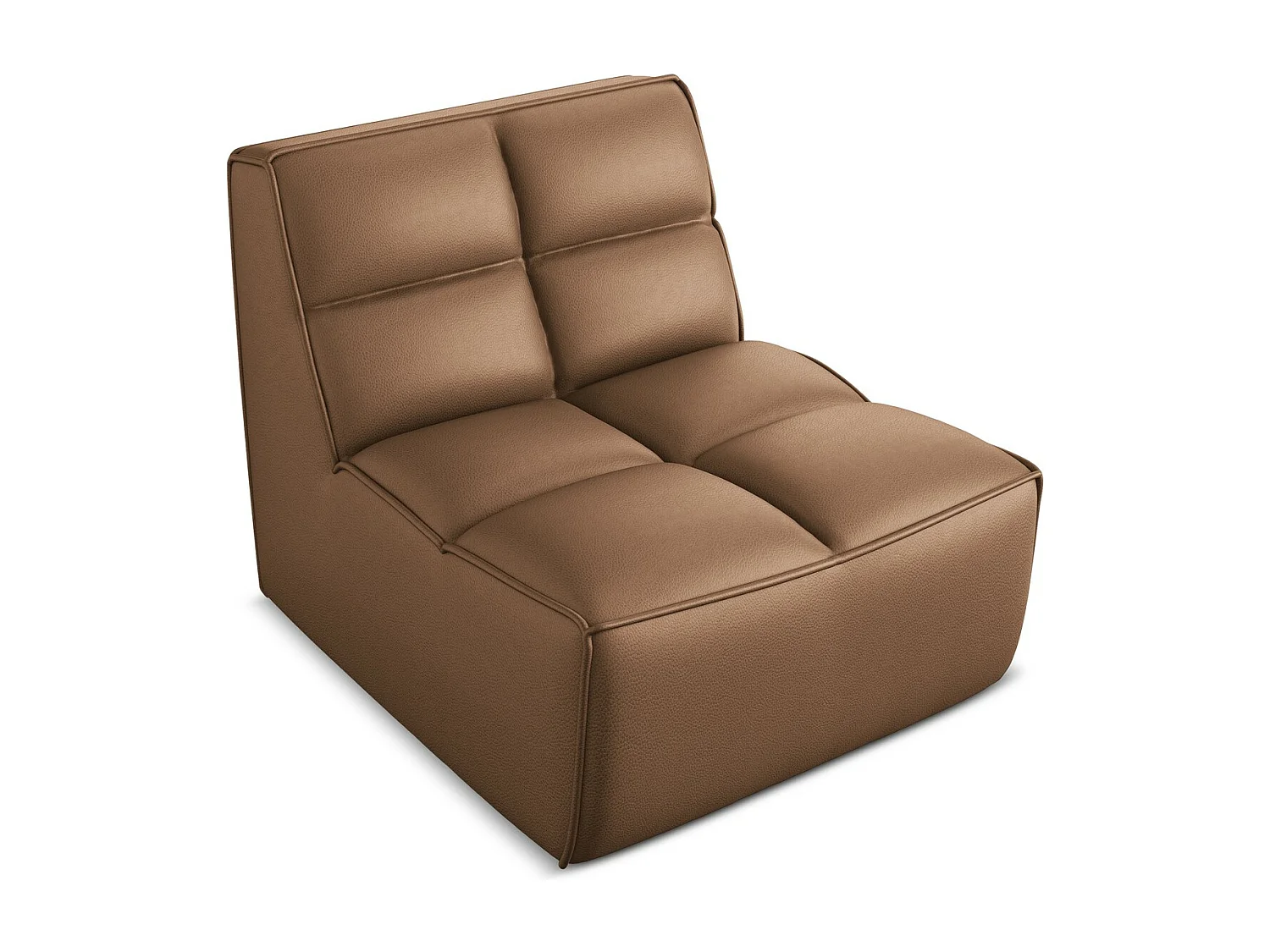 Fauteuil van chocolade kunstleer - KALAI