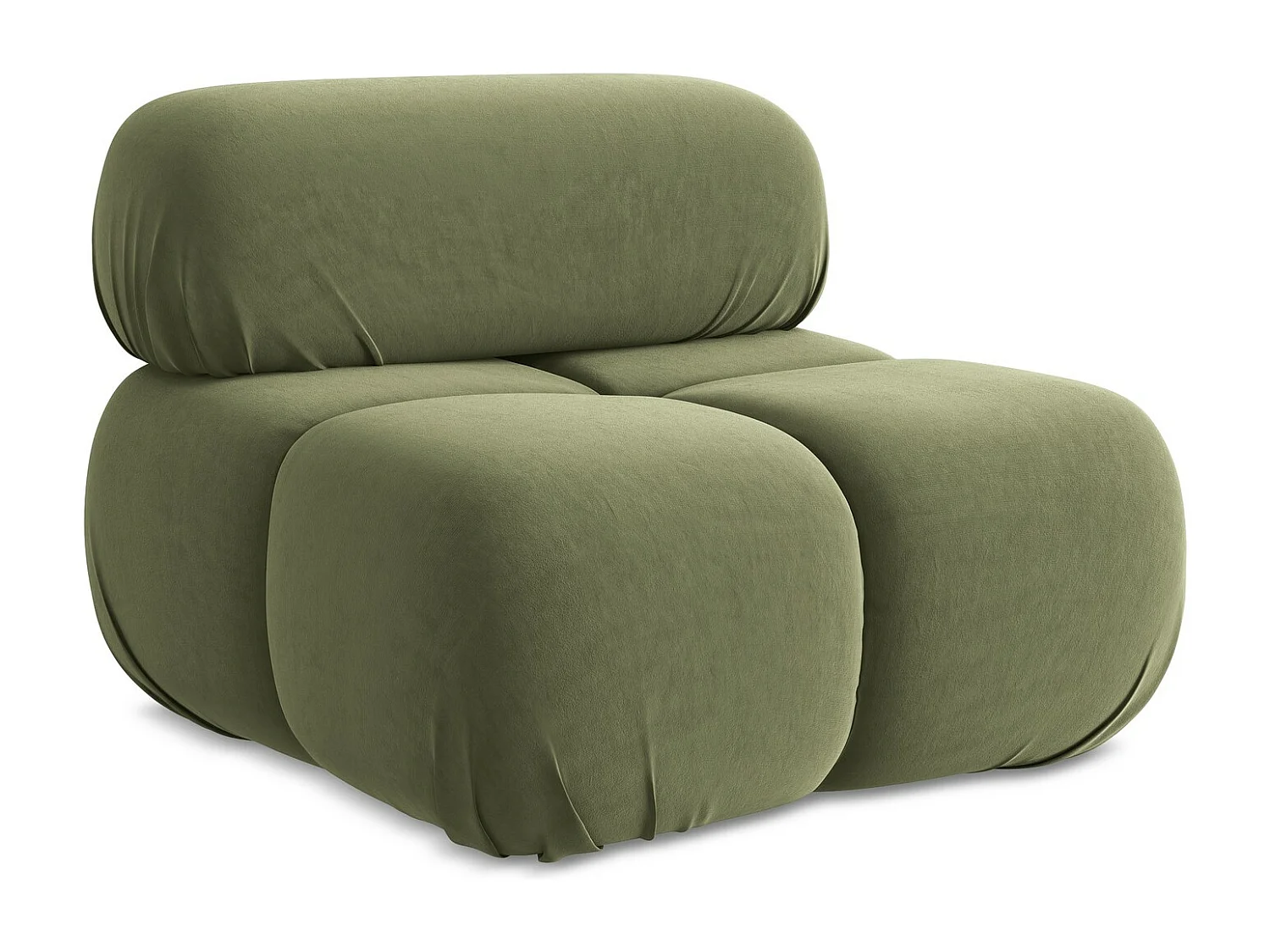 Fauteuil en Samt - olive - LOKUA
