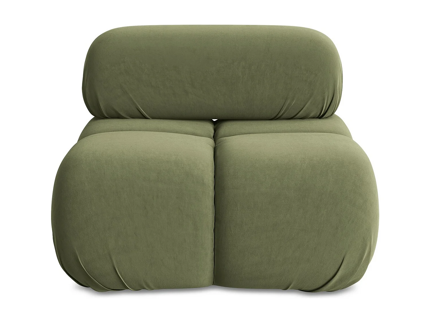 Fauteuil en Samt - olive - LOKUA