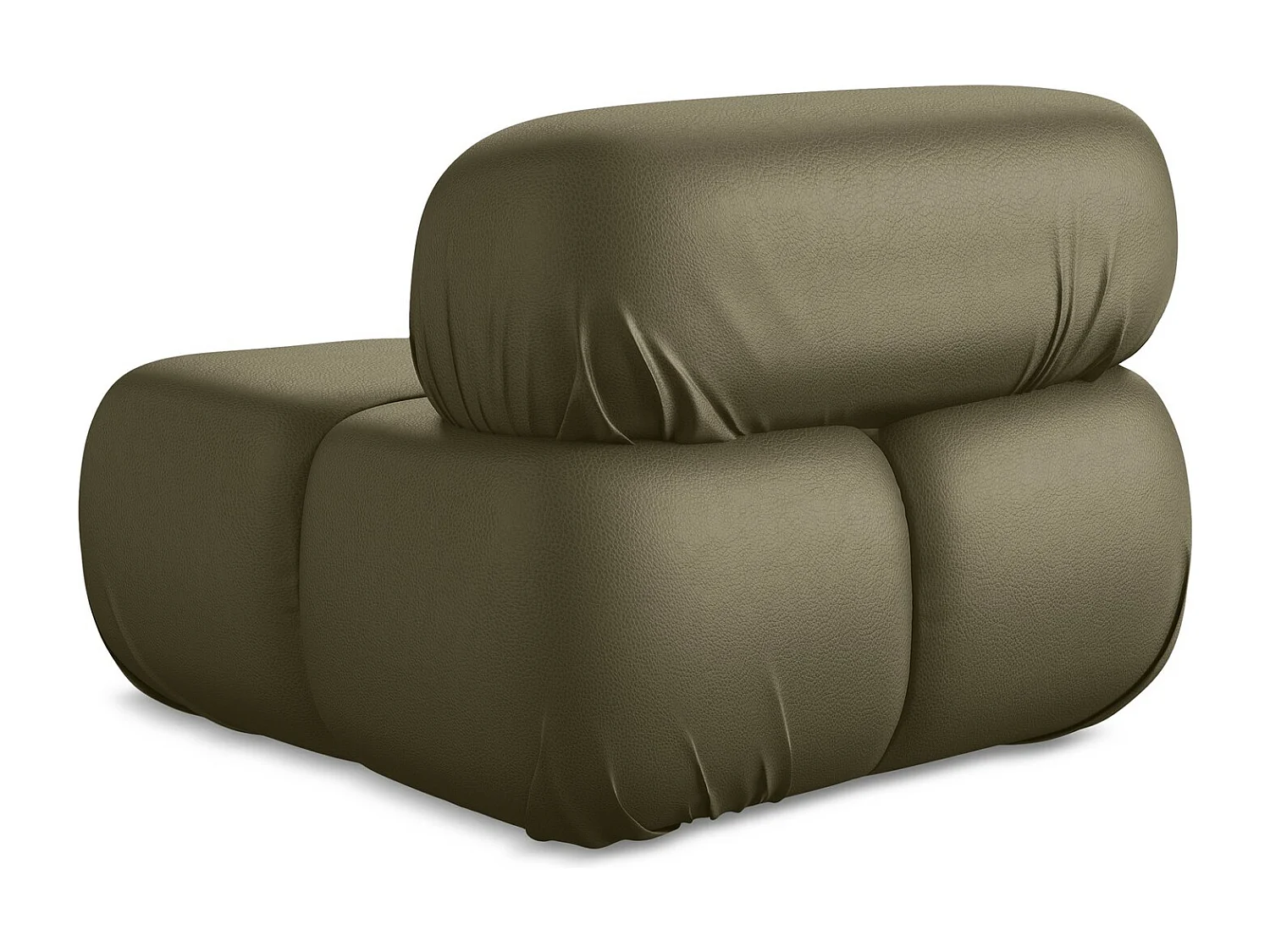 Poltrona em couro sintético azeitona - LOKUA