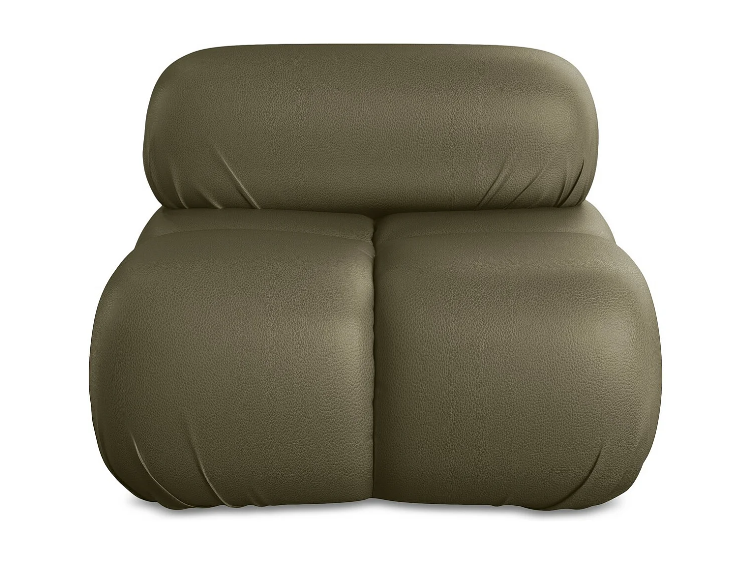 Poltrona em couro sintético azeitona - LOKUA