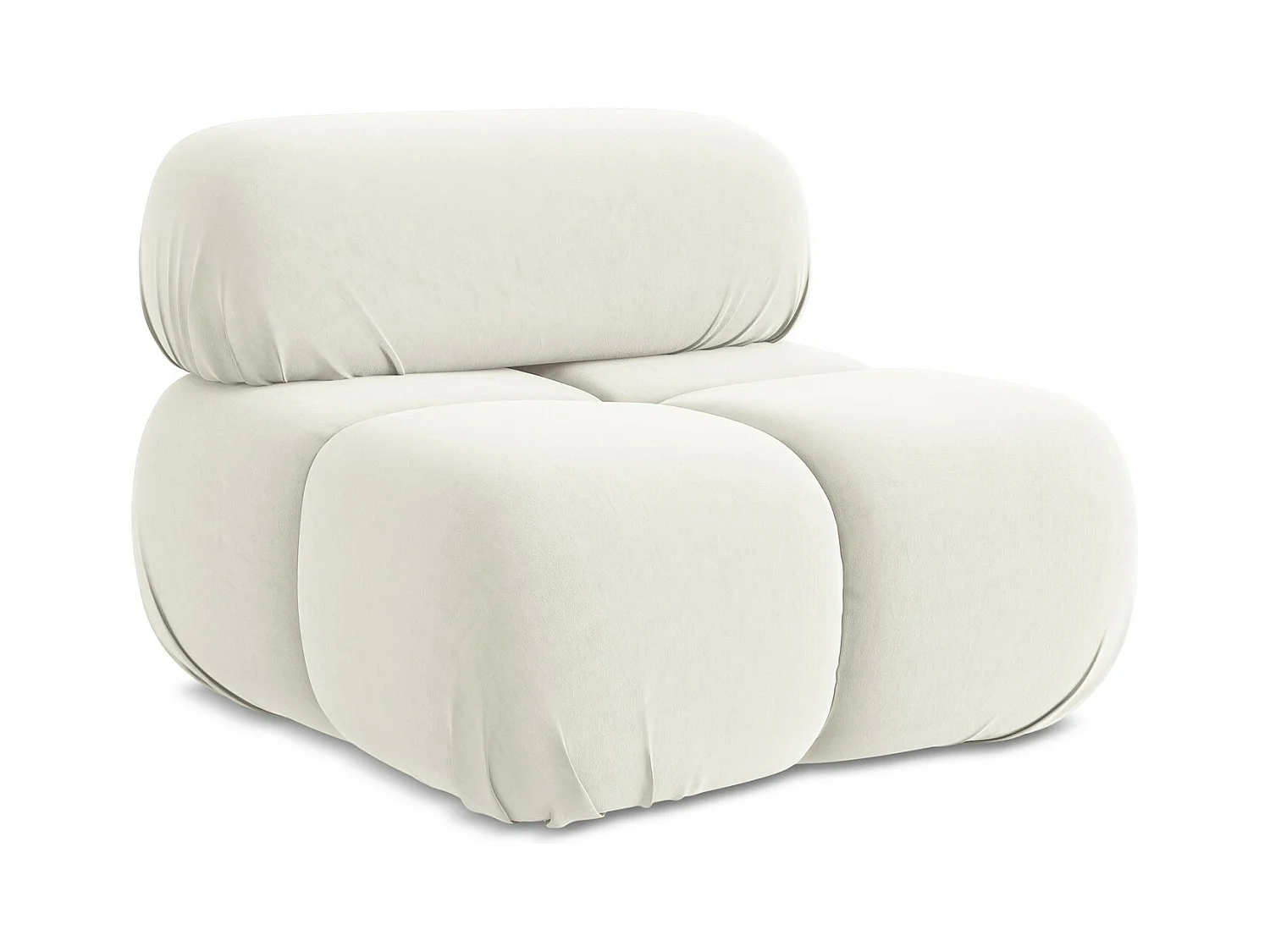 Fauteuil en Samt - beige clair - LOKUA