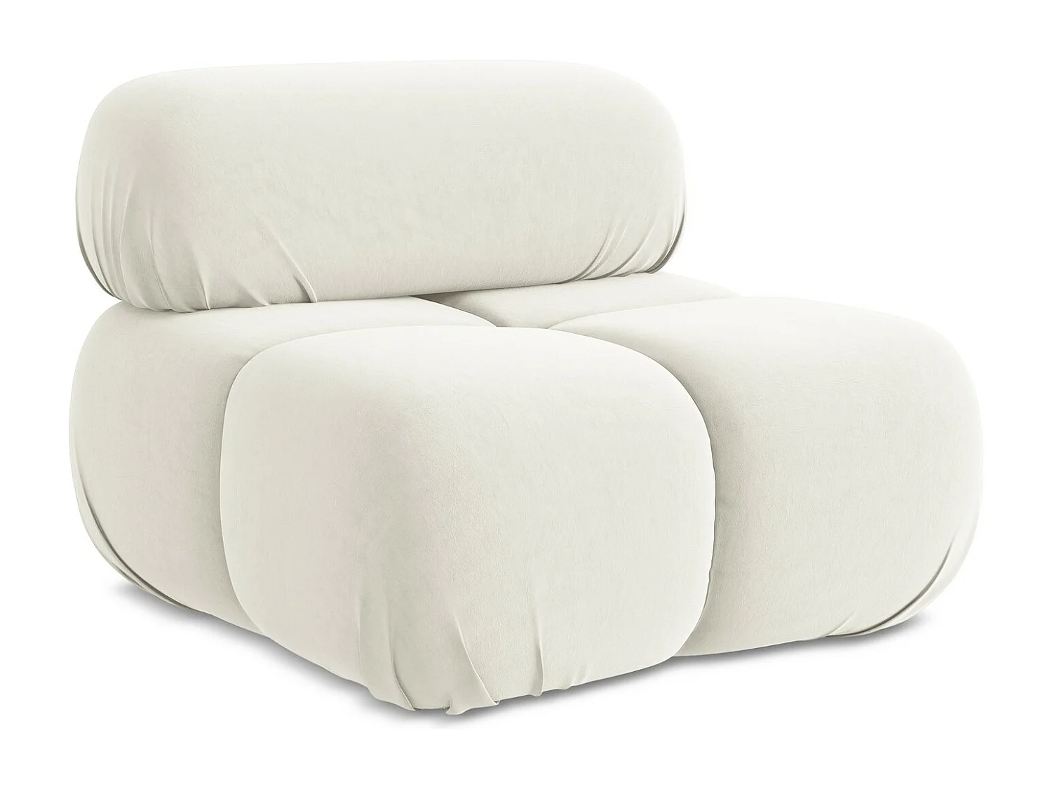 Sillón de terciopelo beige claro - LOKUA