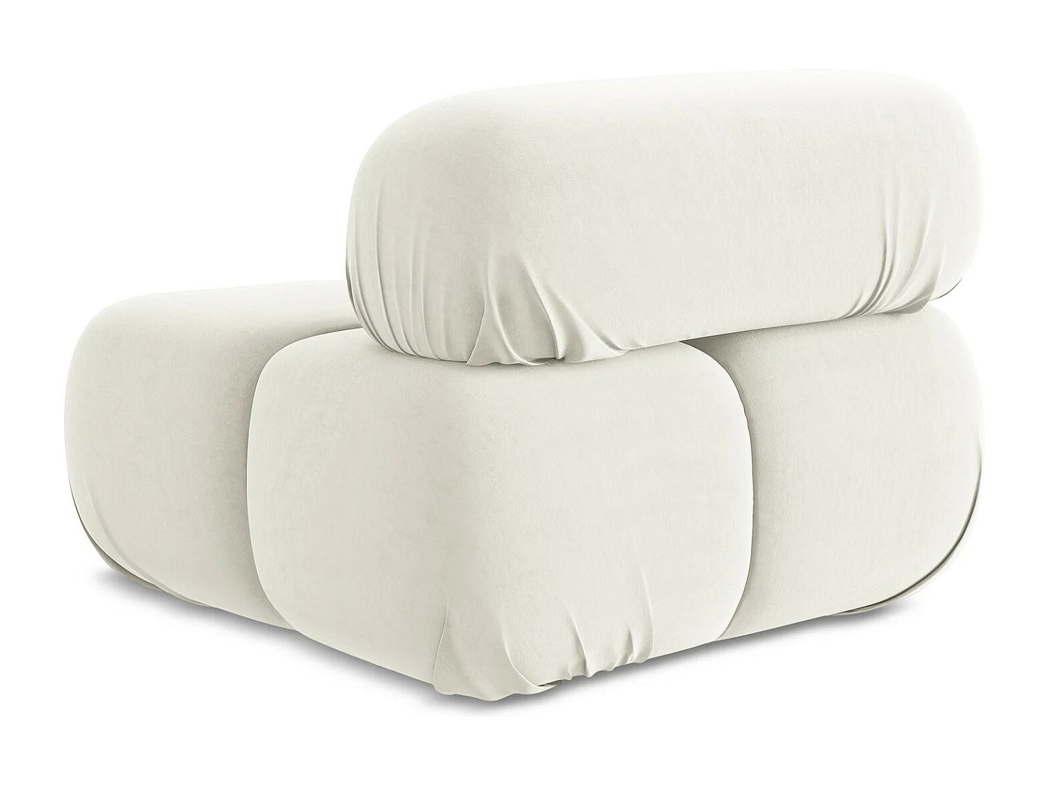 Fauteuil en Samt - beige clair - LOKUA