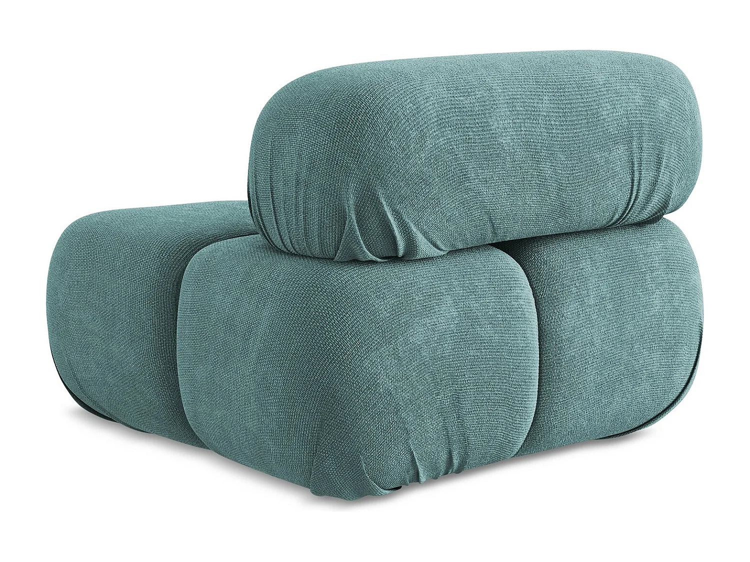 Fauteuil van jeans chenille stof - LOKUA