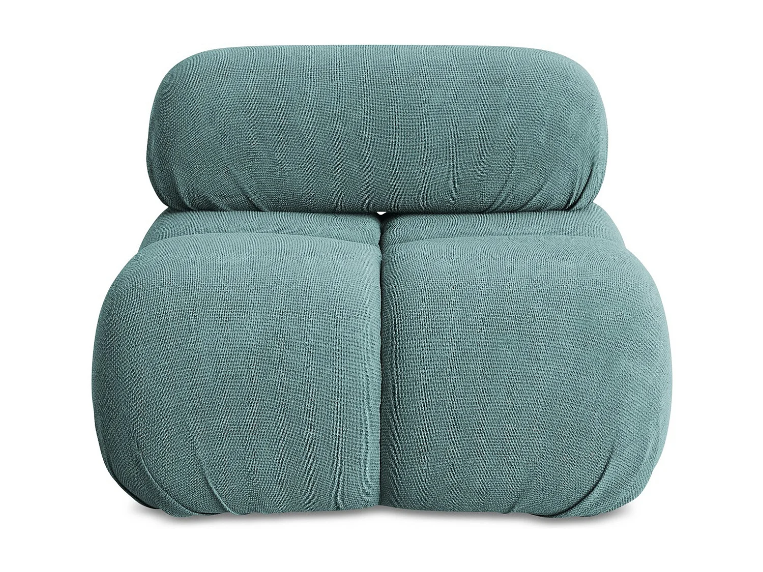 Fauteuil van jeans chenille stof - LOKUA