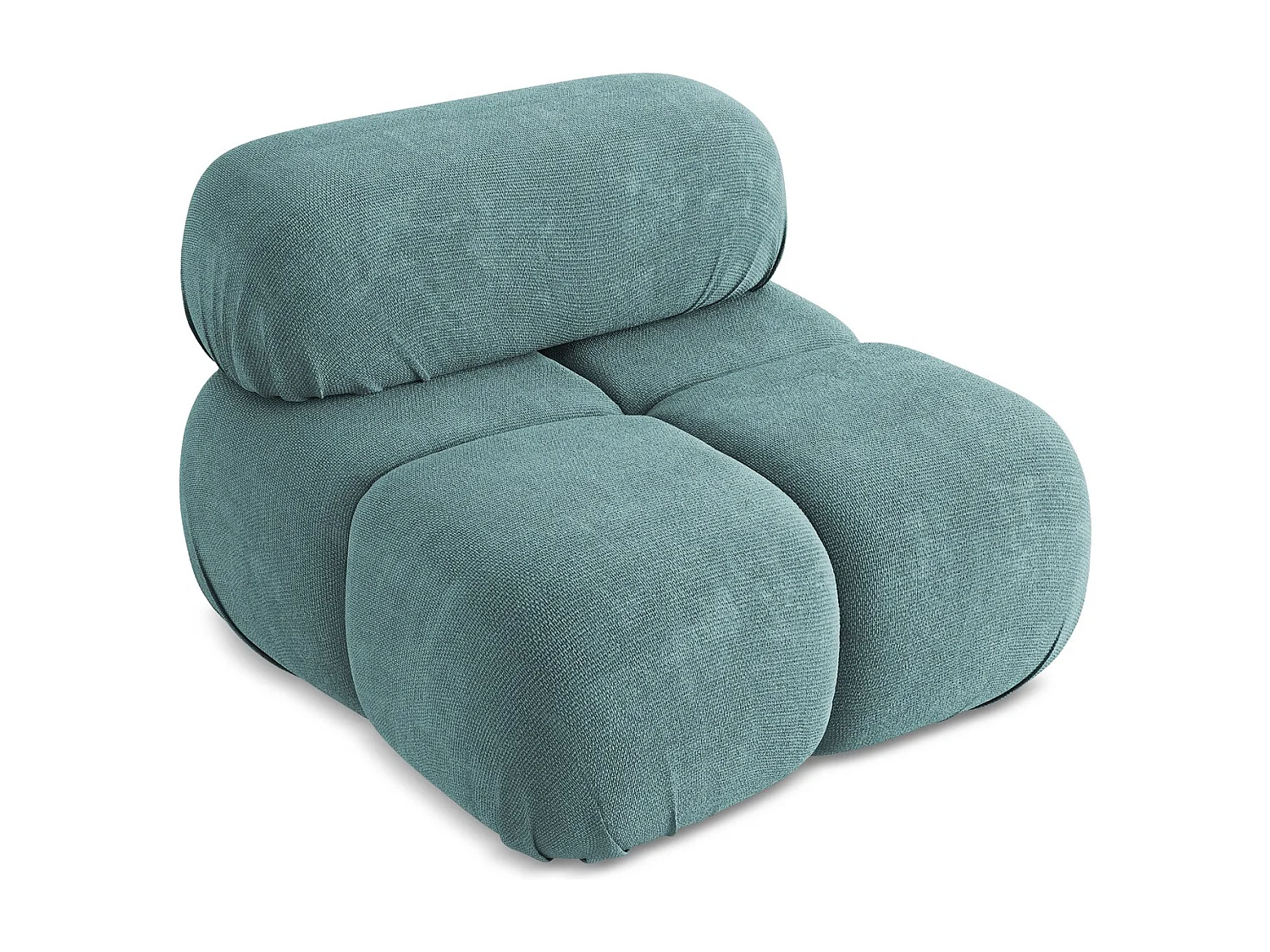 Fauteuil van jeans chenille stof - LOKUA