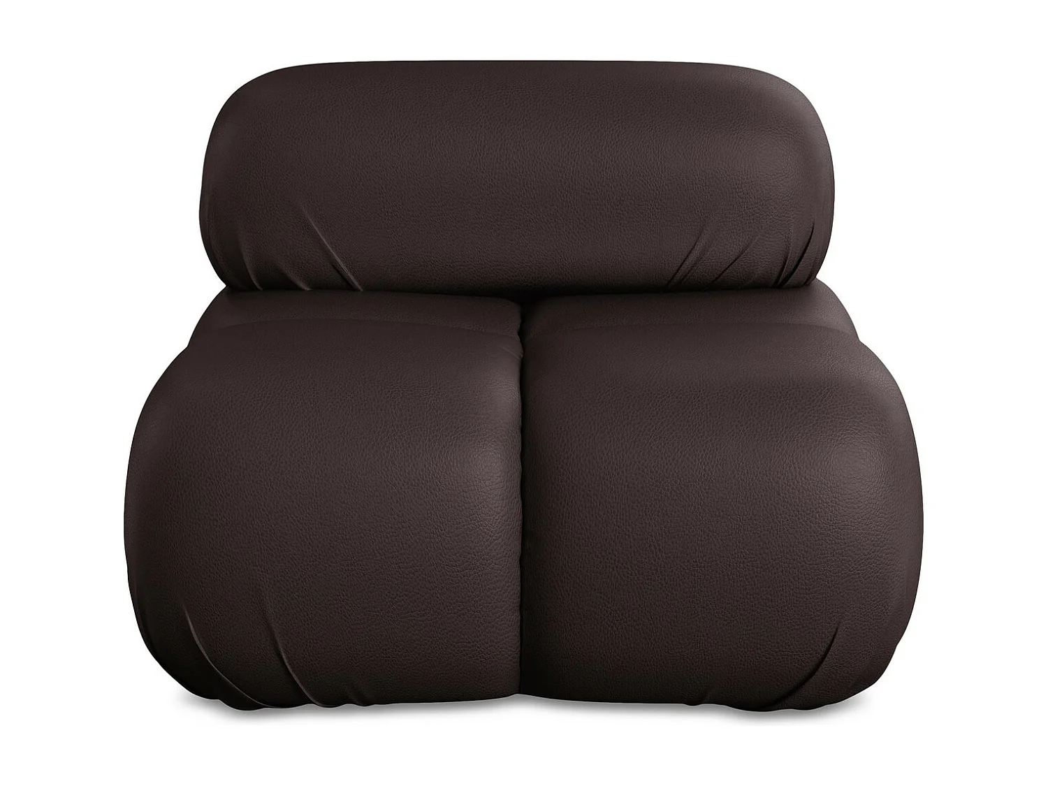 Fotel - ze skóry syntetycznej - śliwkowy - LOKUA