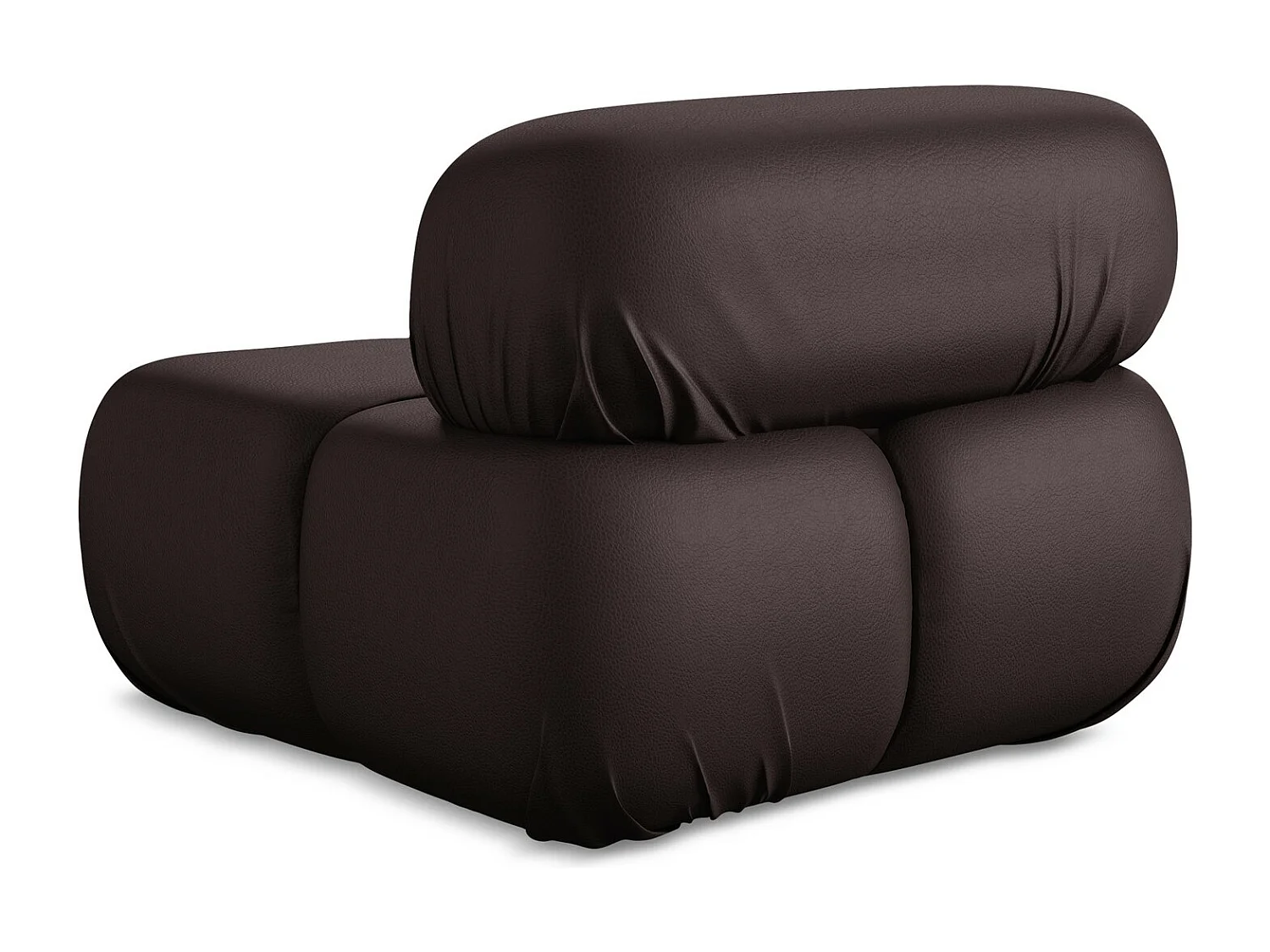 Fotel - ze skóry syntetycznej - śliwkowy - LOKUA