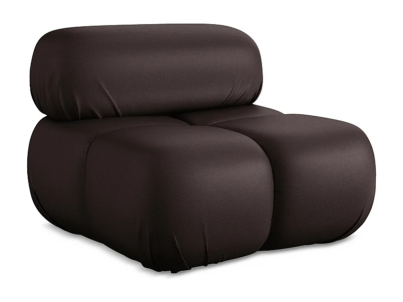 Fotel - ze skóry syntetycznej - śliwkowy - LOKUA