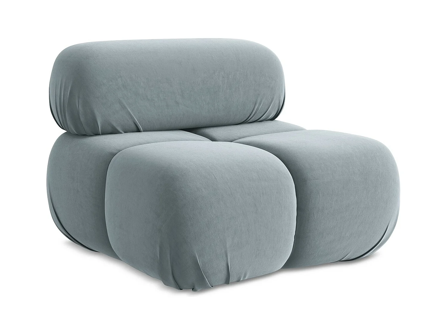 Sessel - / - Samt - Hellblau - LOKUA