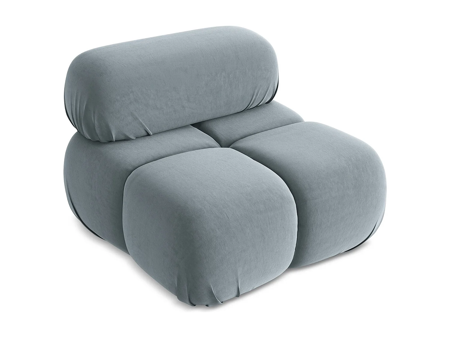 Fauteuil en Samt - bleu clair - LOKUA