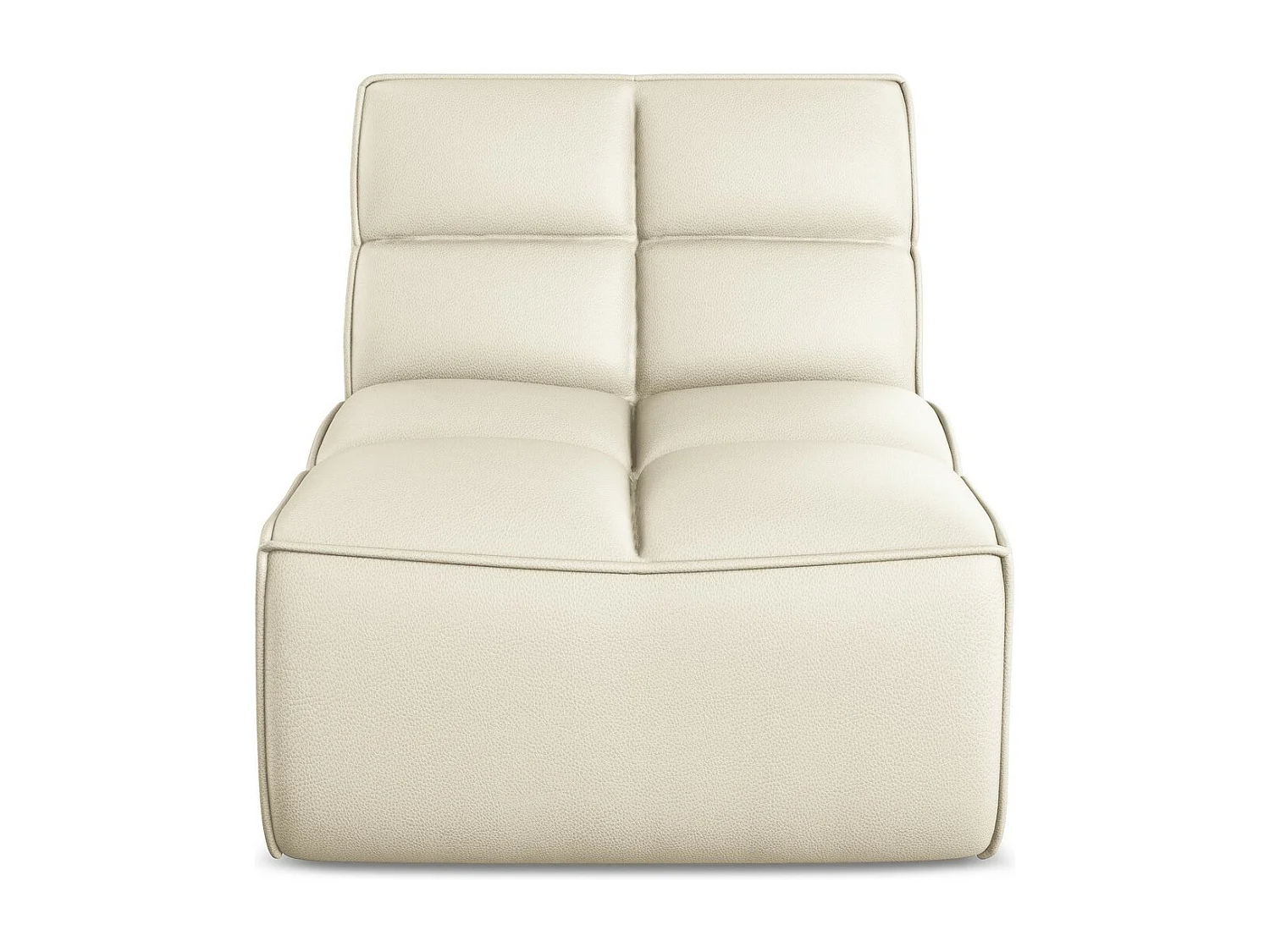 Sillón de piel sintética beige claro - KALAI