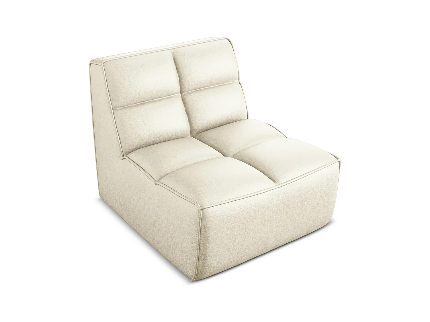 Sessel - / - Kunstleder - Hell beige - KALAI