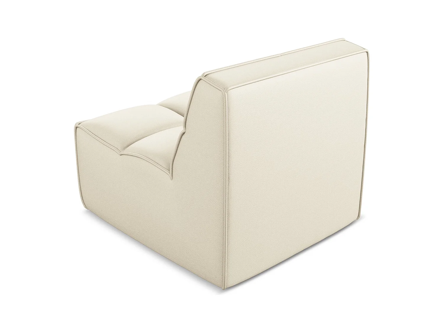 Sessel - / - Kunstleder - Hell beige - KALAI