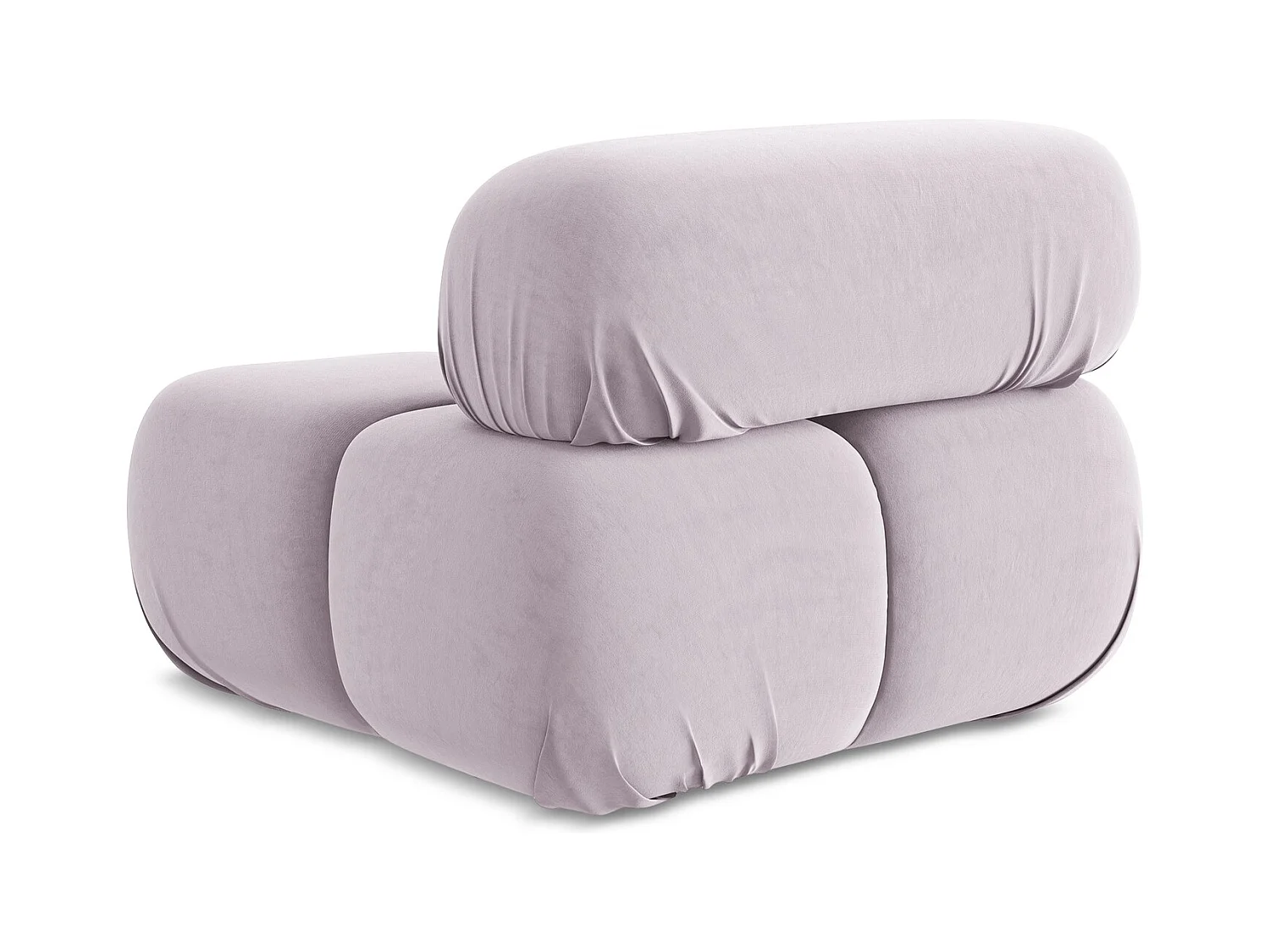Fauteuil van lavendel velours - LOKUA