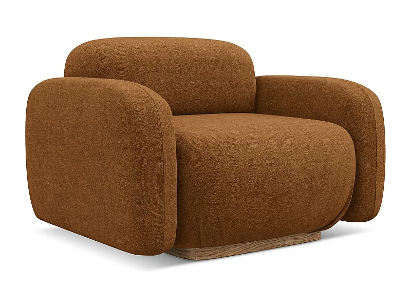 Fauteuil en Bouclé - terre cuite - AILANI