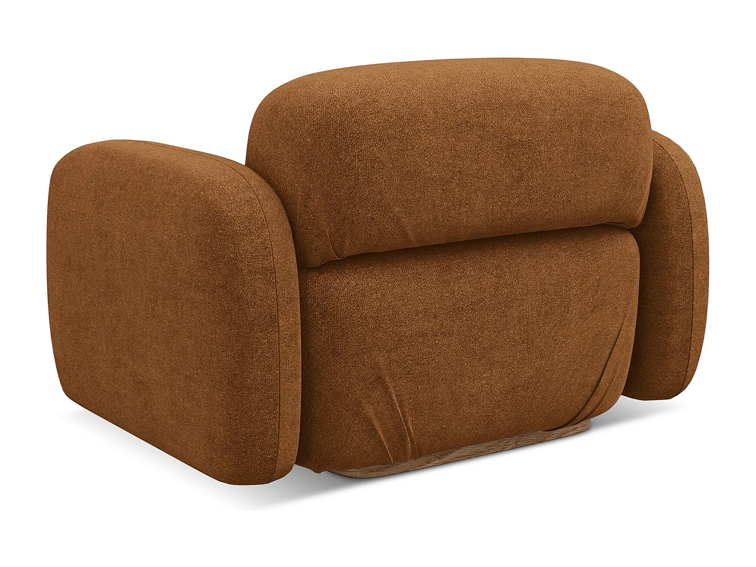 Sillón de tela bouclé terracota - AILANI