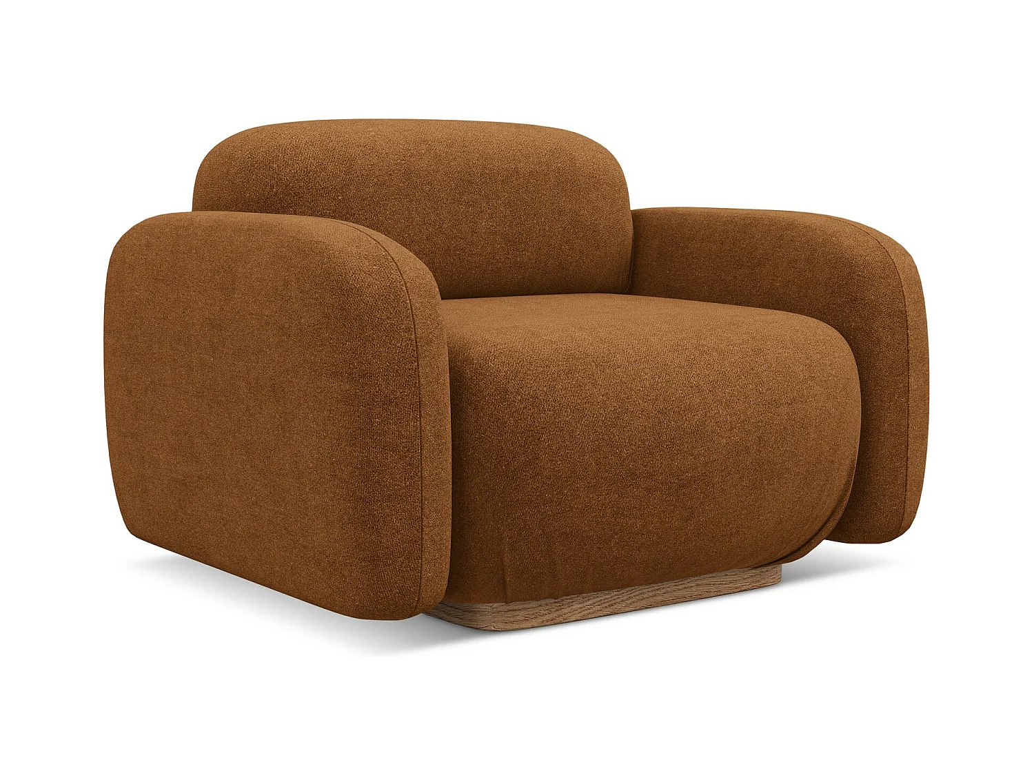 Fauteuil en Bouclé - terre cuite - AILANI