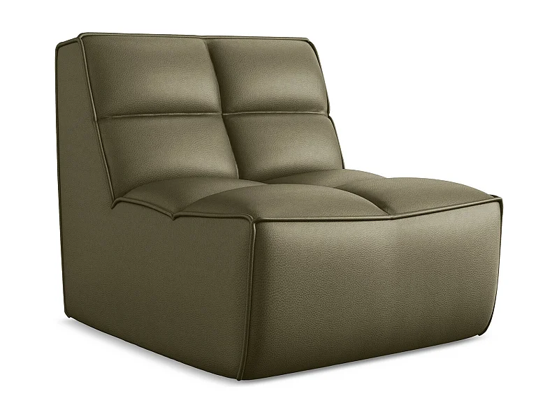 Fauteuil van olijf kunstleer - KALAI