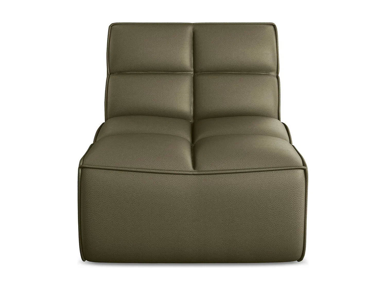 Fauteuil en Cuir artificiel - olive - KALAI