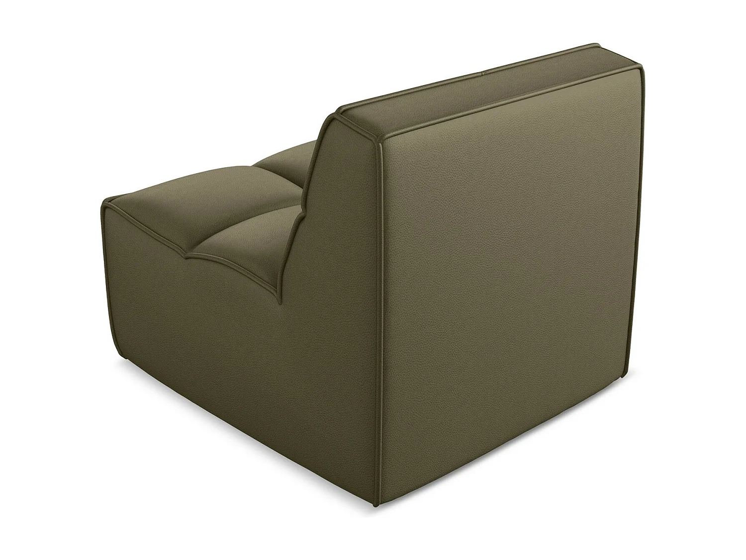 Fauteuil en Cuir artificiel - olive - KALAI