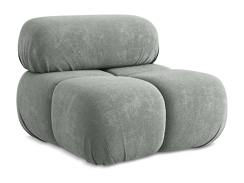 Fauteuil van grijs chenille stof - LOKUA