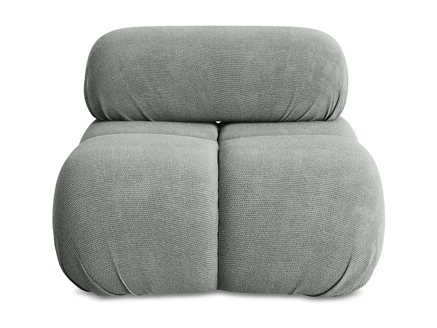 Fotel - z tkaniny szenilowej - szary - LOKUA