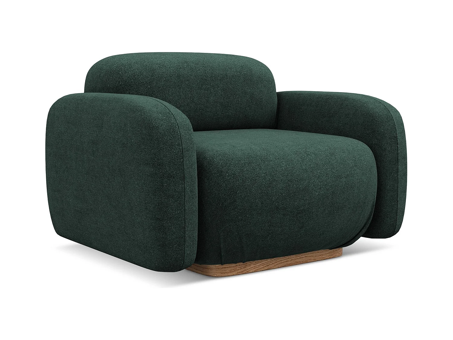 Fauteuil en Bouclé - bouteille verte - AILANI