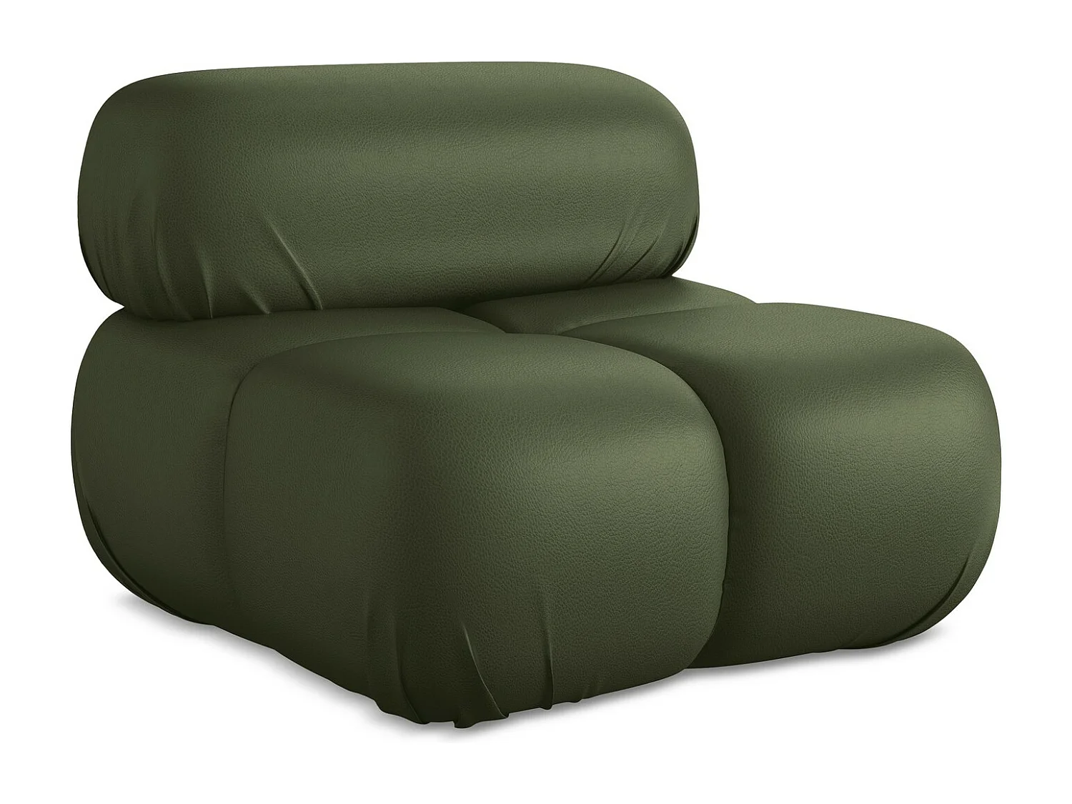 Fauteuil en Cuir artificiel - vert - LOKUA
