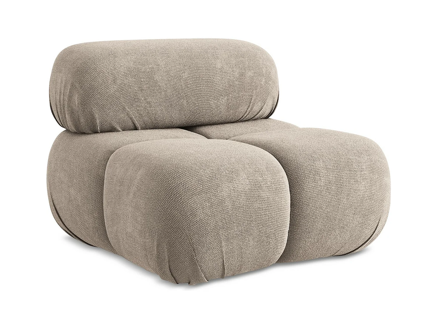 Fauteuil en Chenille - beige foncé - LOKUA