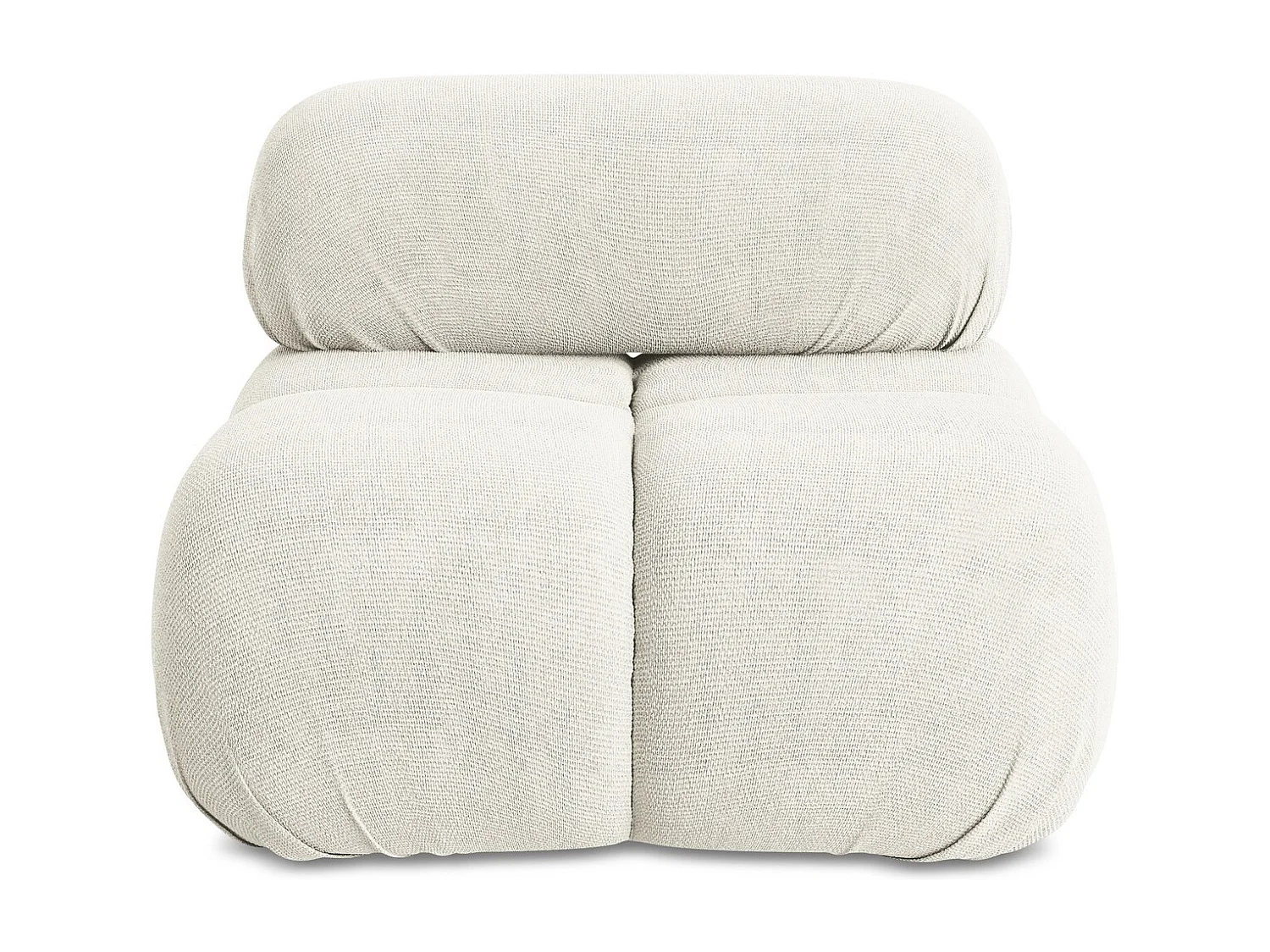 Fotel - z tkaniny szenilowej - biały - LOKUA