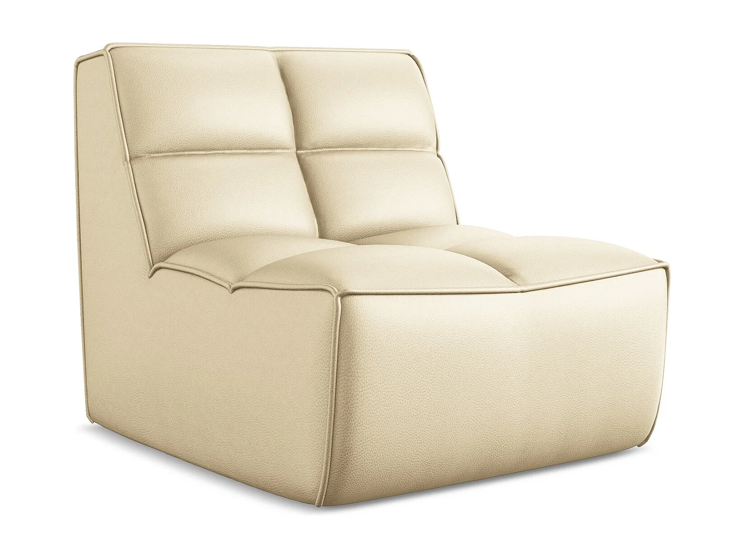 Sessel - / - Kunstleder - Beige - KALAI