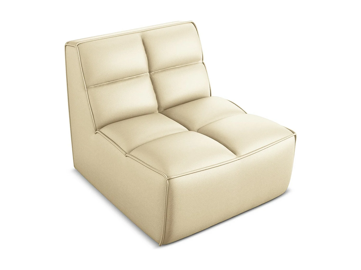 Sessel - / - Kunstleder - Beige - KALAI