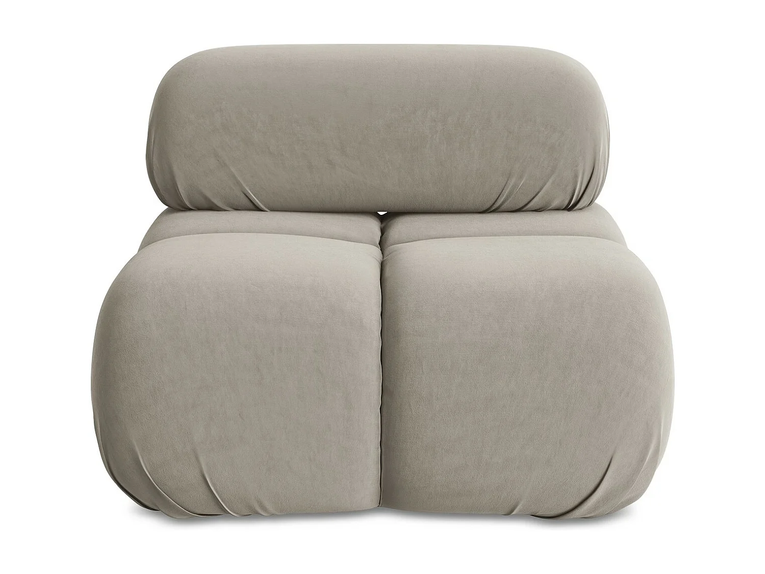 Fauteuil en Samt - taupe - LOKUA