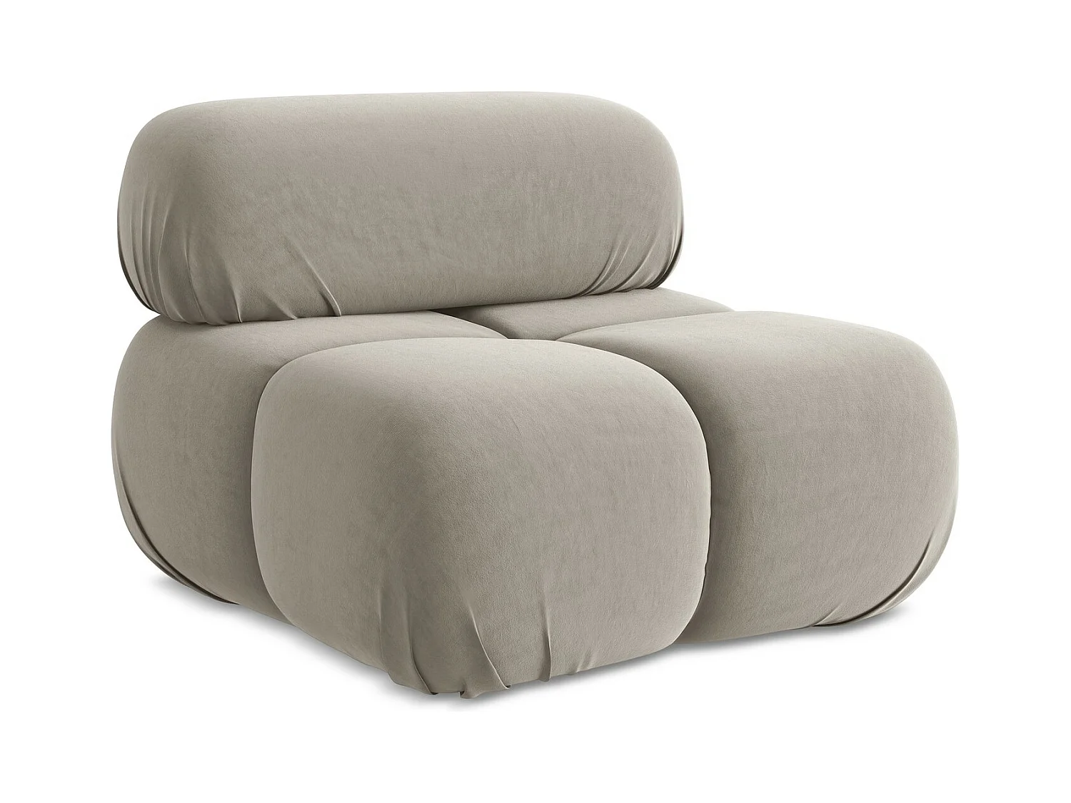 Sessel - / - Samt - Taupe - LOKUA