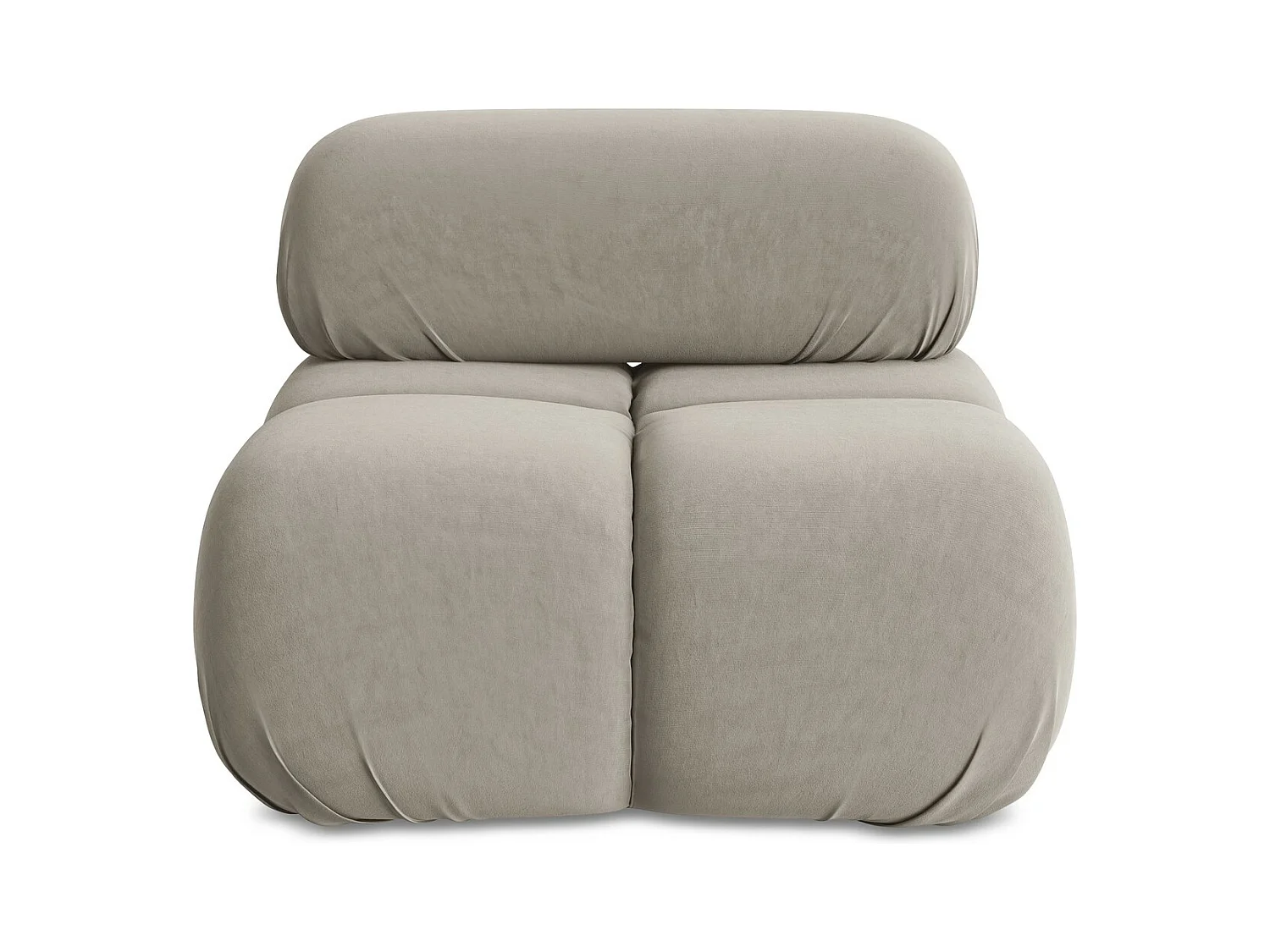 Fauteuil en Samt - taupe - LOKUA