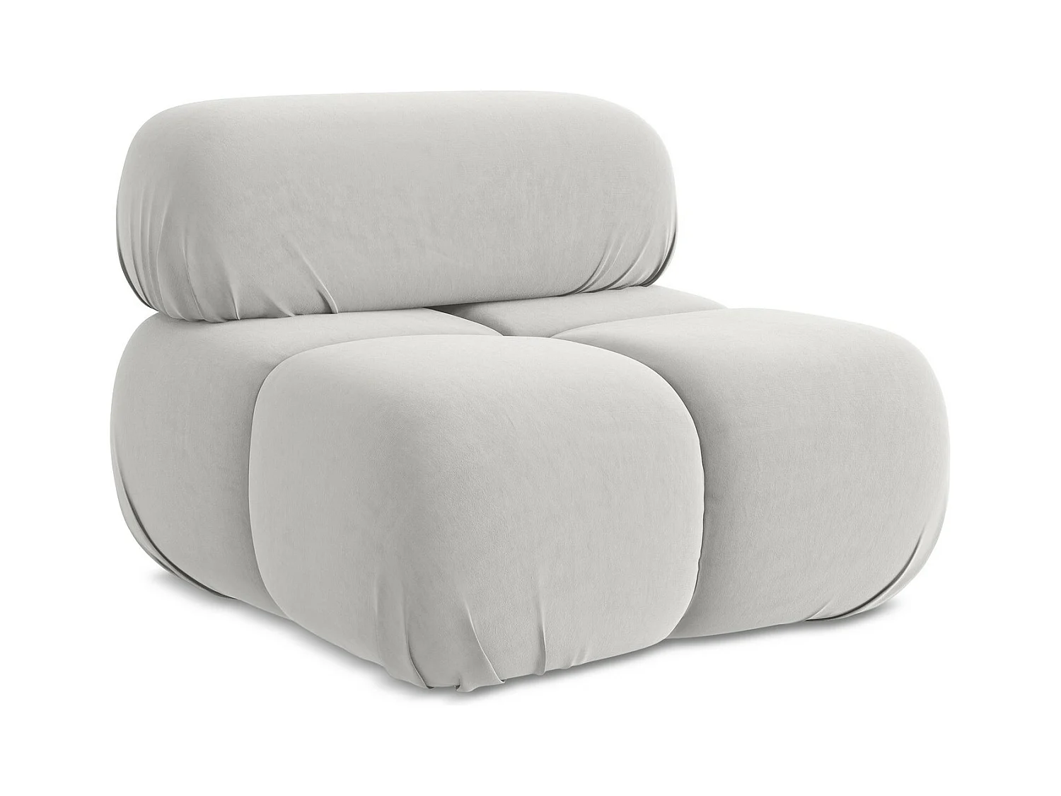 Fauteuil en Samt - argent - LOKUA