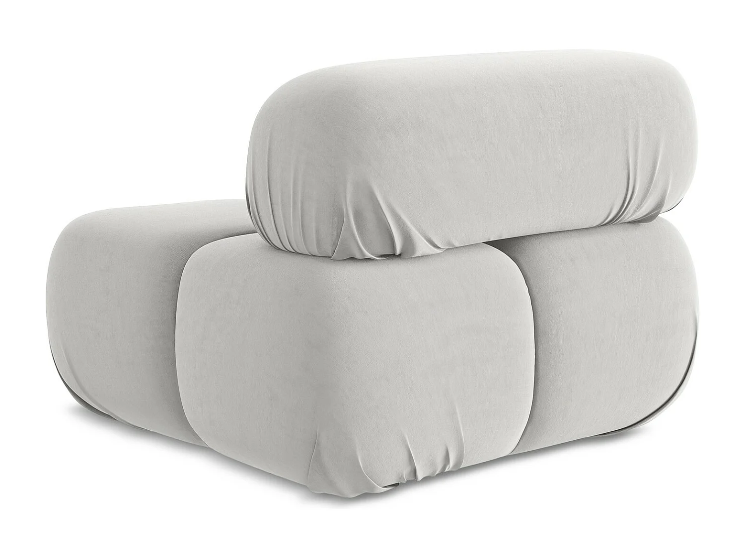 Fauteuil en Samt - argent - LOKUA