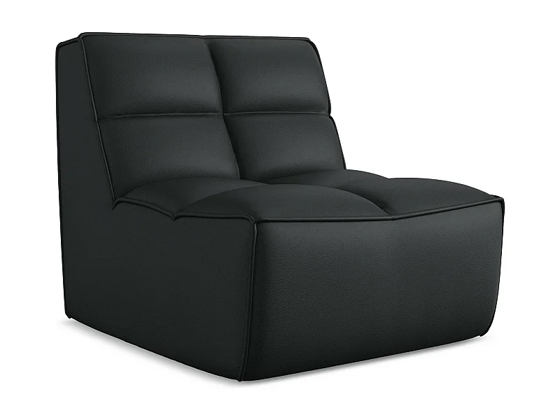 Fauteuil en Cuir artificiel - noir - KALAI