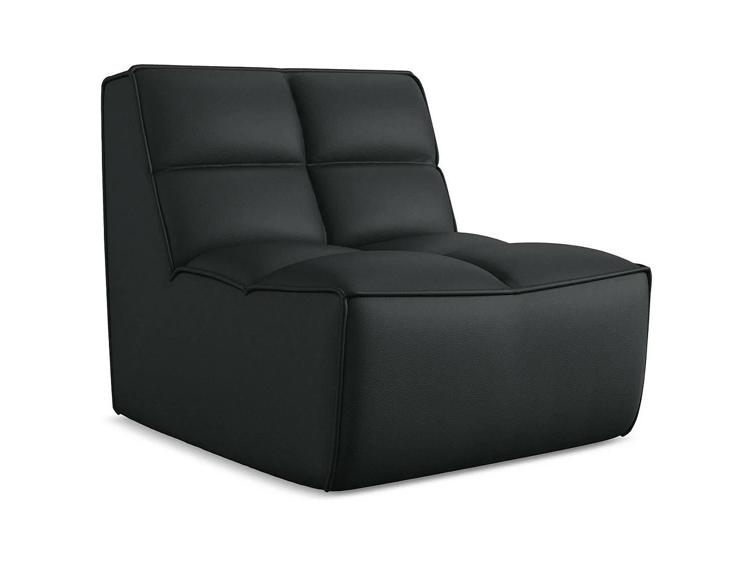 Sessel - / - Kunstleder - Schwarz - KALAI