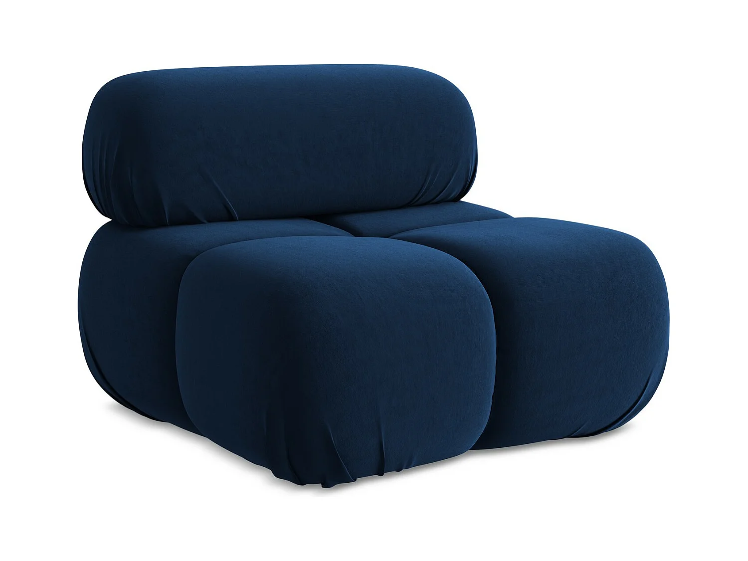 Fauteuil en Samt - bleu royal - LOKUA