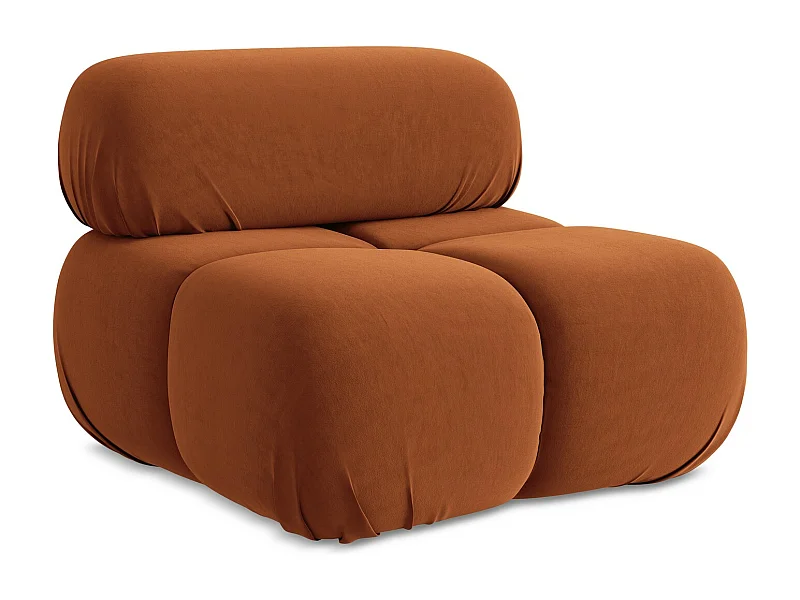 Fauteuil en Samt - terre cuite - LOKUA