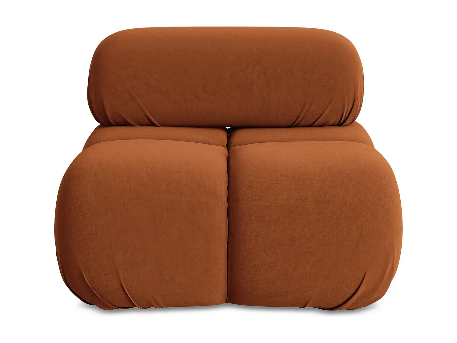 Fauteuil en Samt - terre cuite - LOKUA