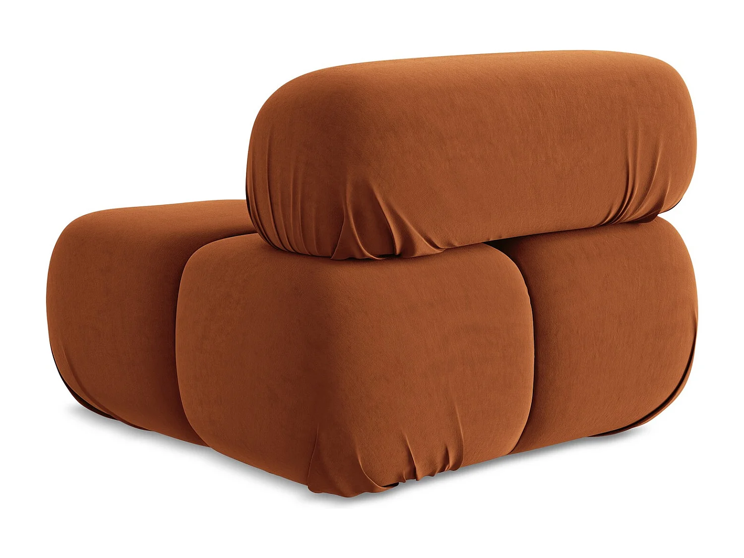 Fauteuil en Samt - terre cuite - LOKUA