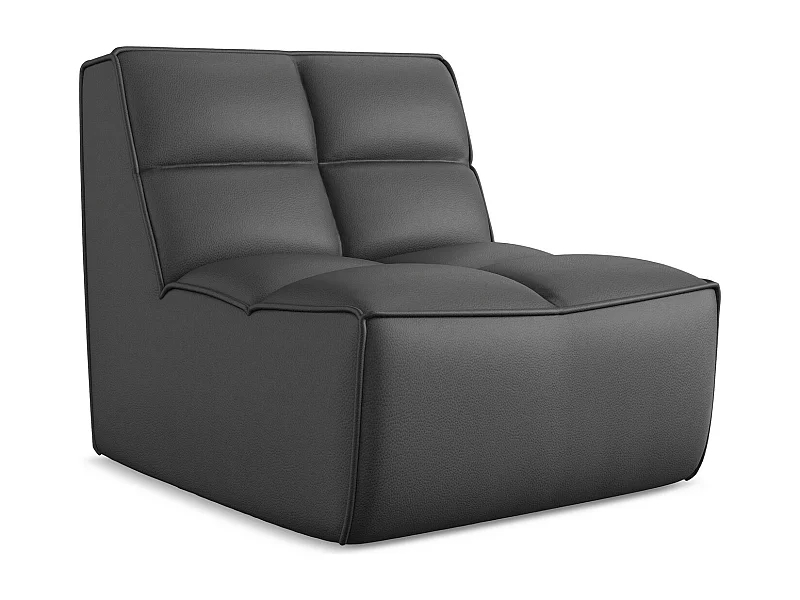 Sessel - / - Kunstleder - Grau - KALAI