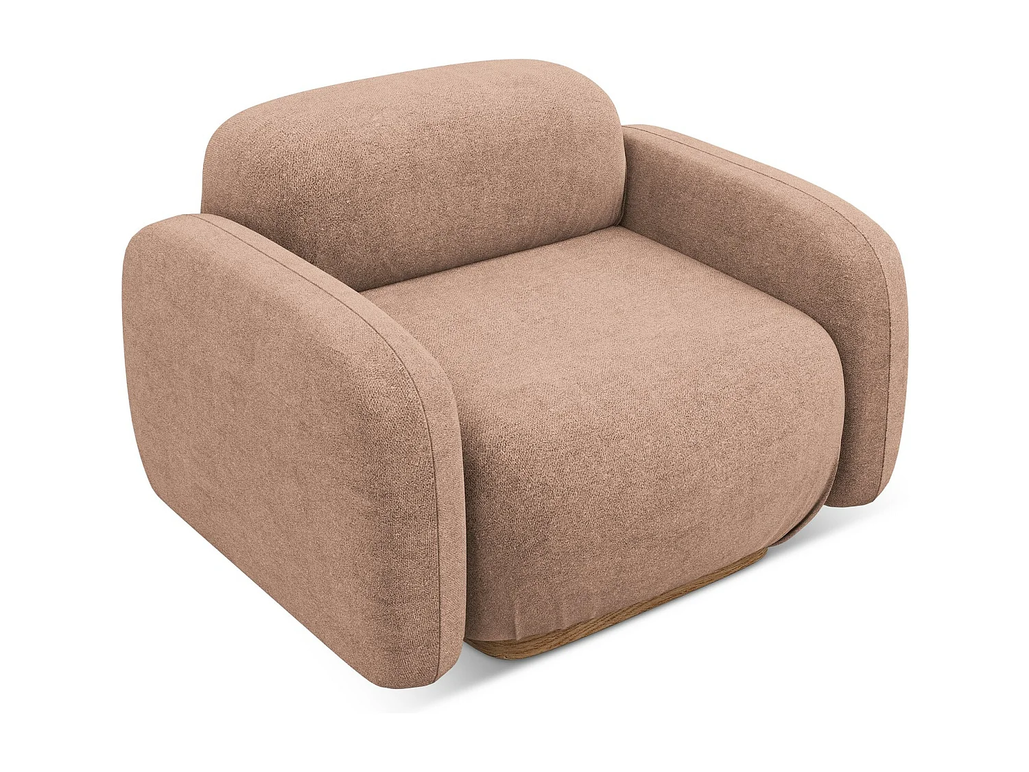 Fauteuil en Bouclé - rose sourd - AILANI
