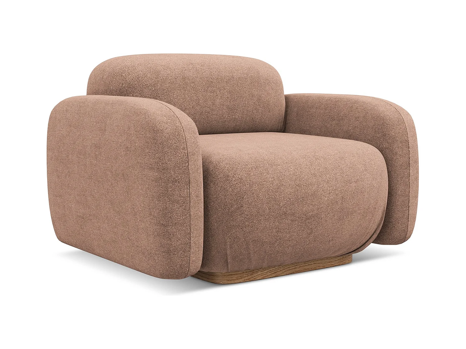 Sessel - / - Bouclé - Gedämpftes Rosa - AILANI